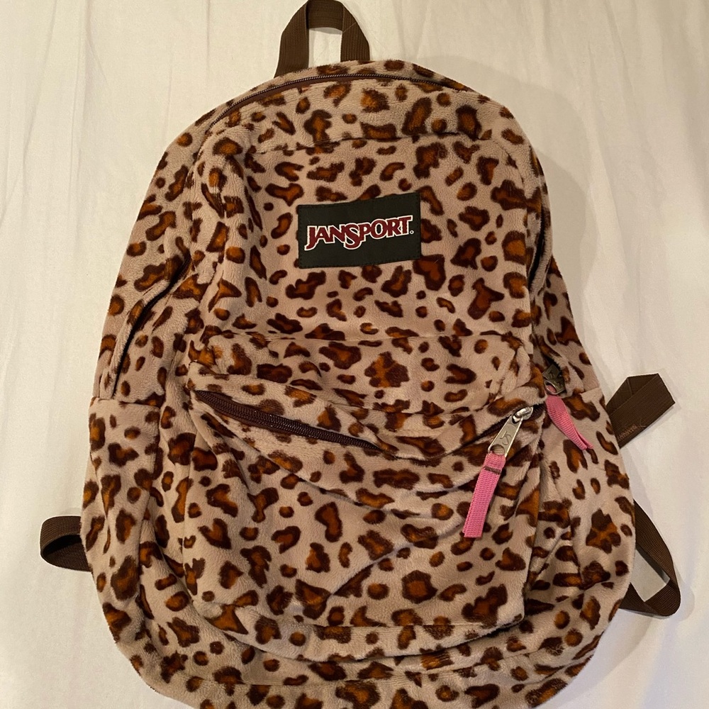 Jansport leopard print backpack